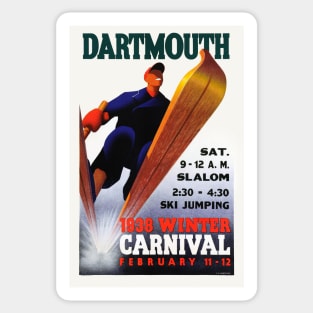 Dartmouth Winter Carnival 1938 Vintage Poster Sticker